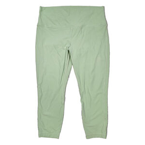 Lululemon Womens Align High Rise Crop 23 Stretch Yoga Athletic Green Leggings